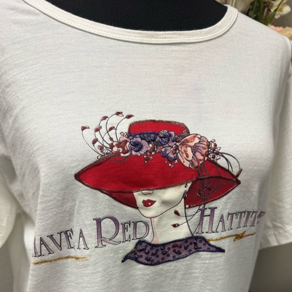 Circus Circus White Red Hat Design Graphic Tee Size Medium - Picture 6 of 8